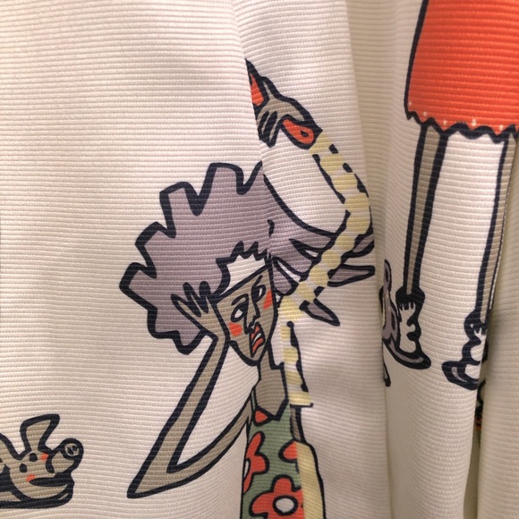 Novelty Printed Chic Lab Overcoat / Light Coat ❤️ - Picture 5 of 6